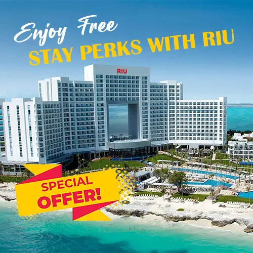 Enjoy free stay perks with Riu